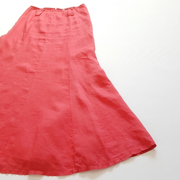 100% Linen Maxi Skirt M Spring Summer Lagenlook - Picture 3 of 7